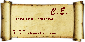 Czibulka Evelina névjegykártya